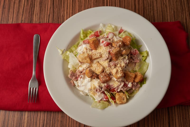 Caesar Salad with romaine lettuce, croutons and parmesan