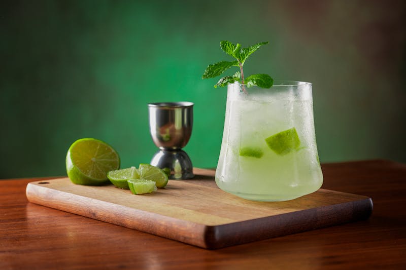 Fresh Lemonade with mint garnish